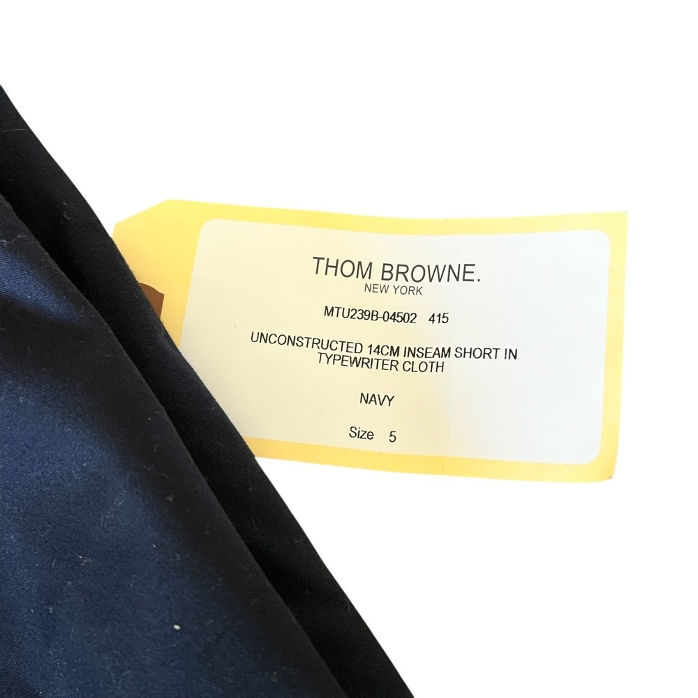 Thom Browne Navy Typewriter Cloth RWB Stripe Shorts MTU239B Size 5 NEW - Picture 6 of 6